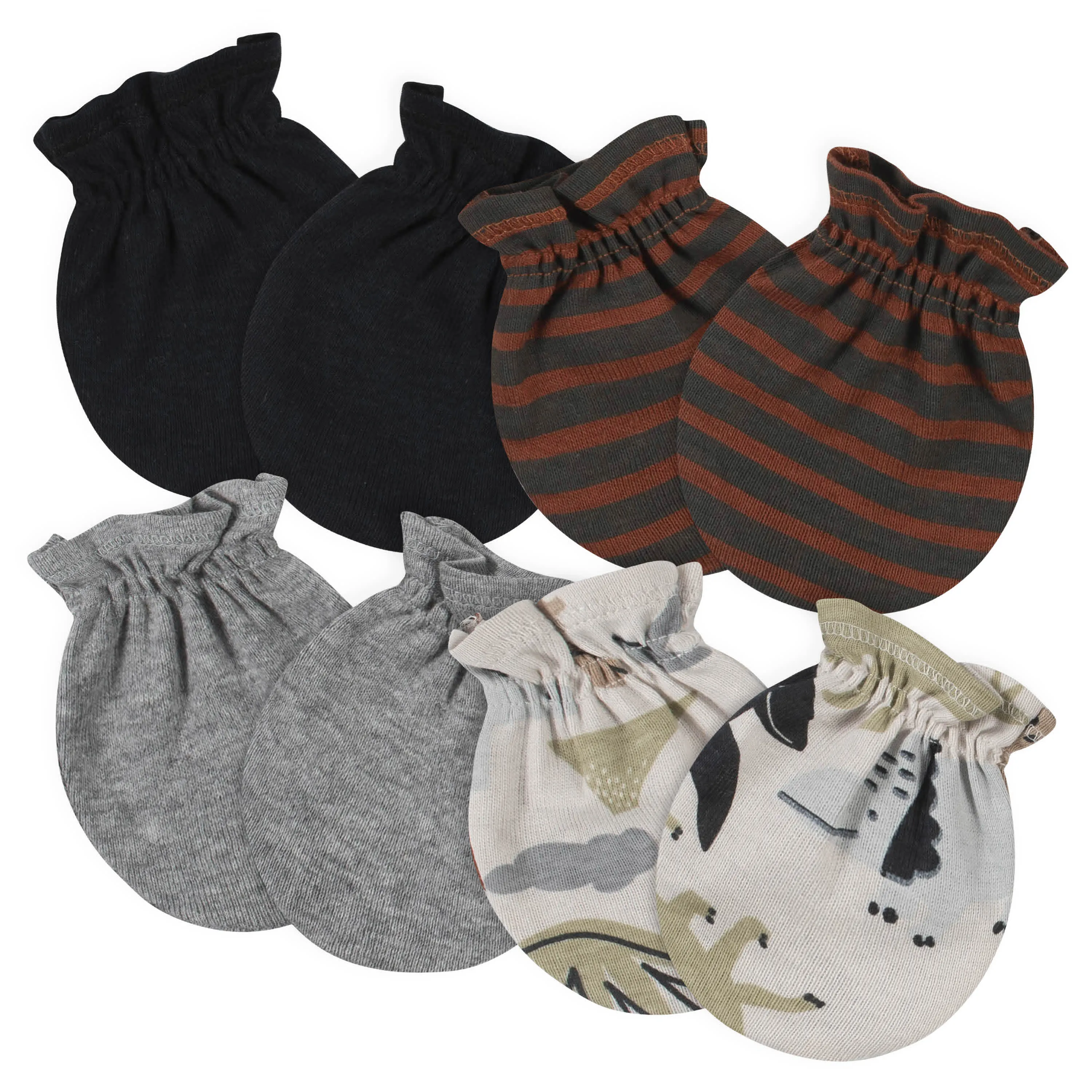 16-Piece Baby Boys Dino Gown, Mitten, Cap, & Sock Set