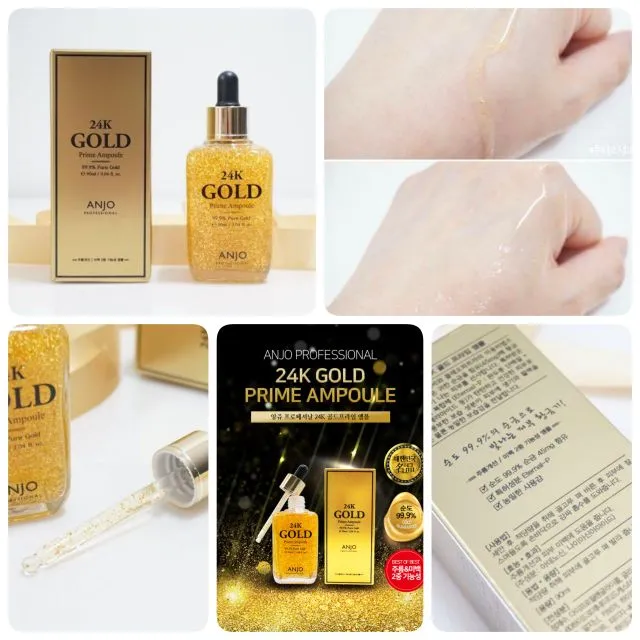 ANJO Professional 24K Gold Prime Ampoule 99.9% Pure Gold 90ml Wrinkle