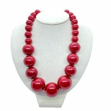 Beautiful Graduated Bead Choker Statement Necklace