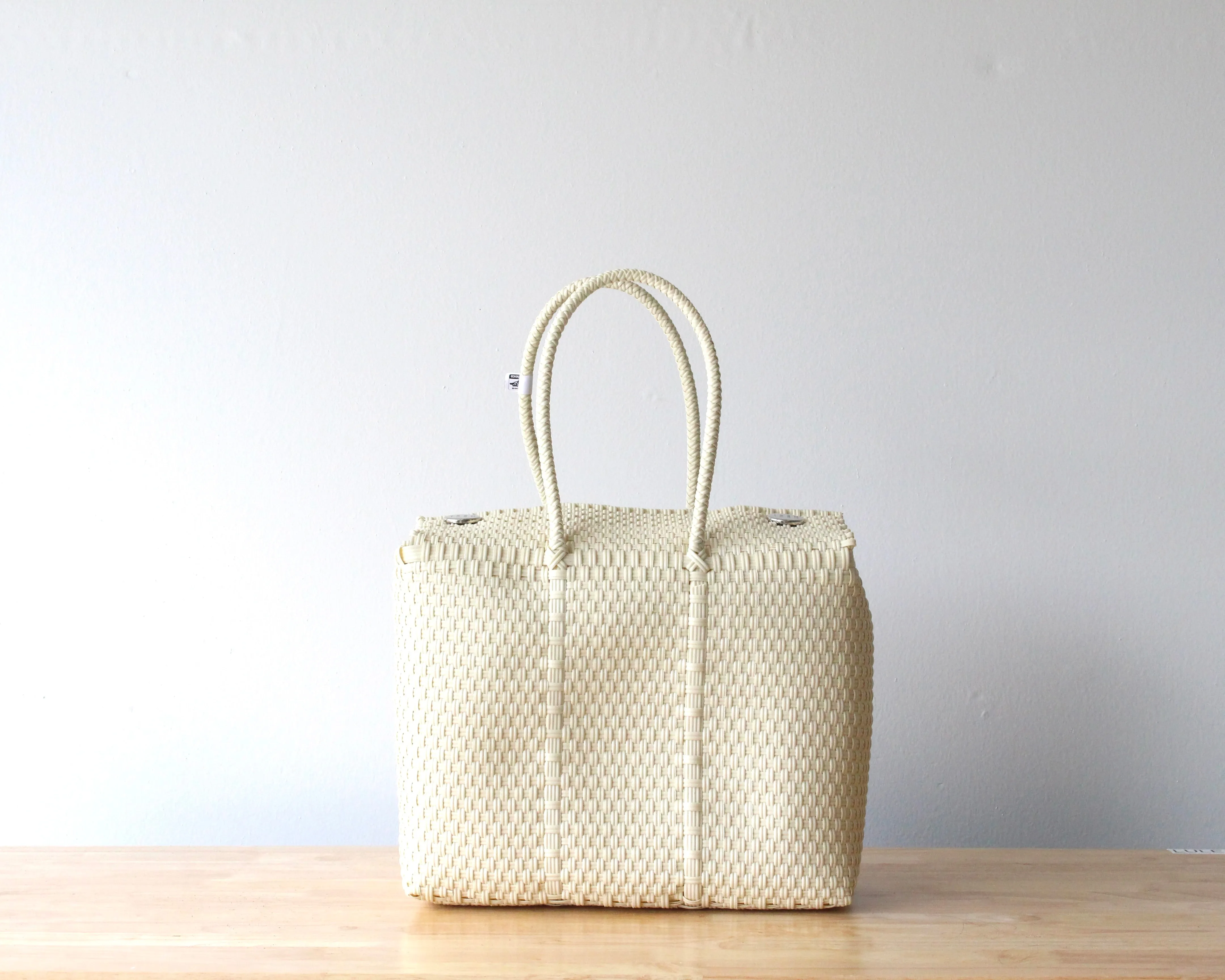 Beige Handmade Handbag by MexiMexi