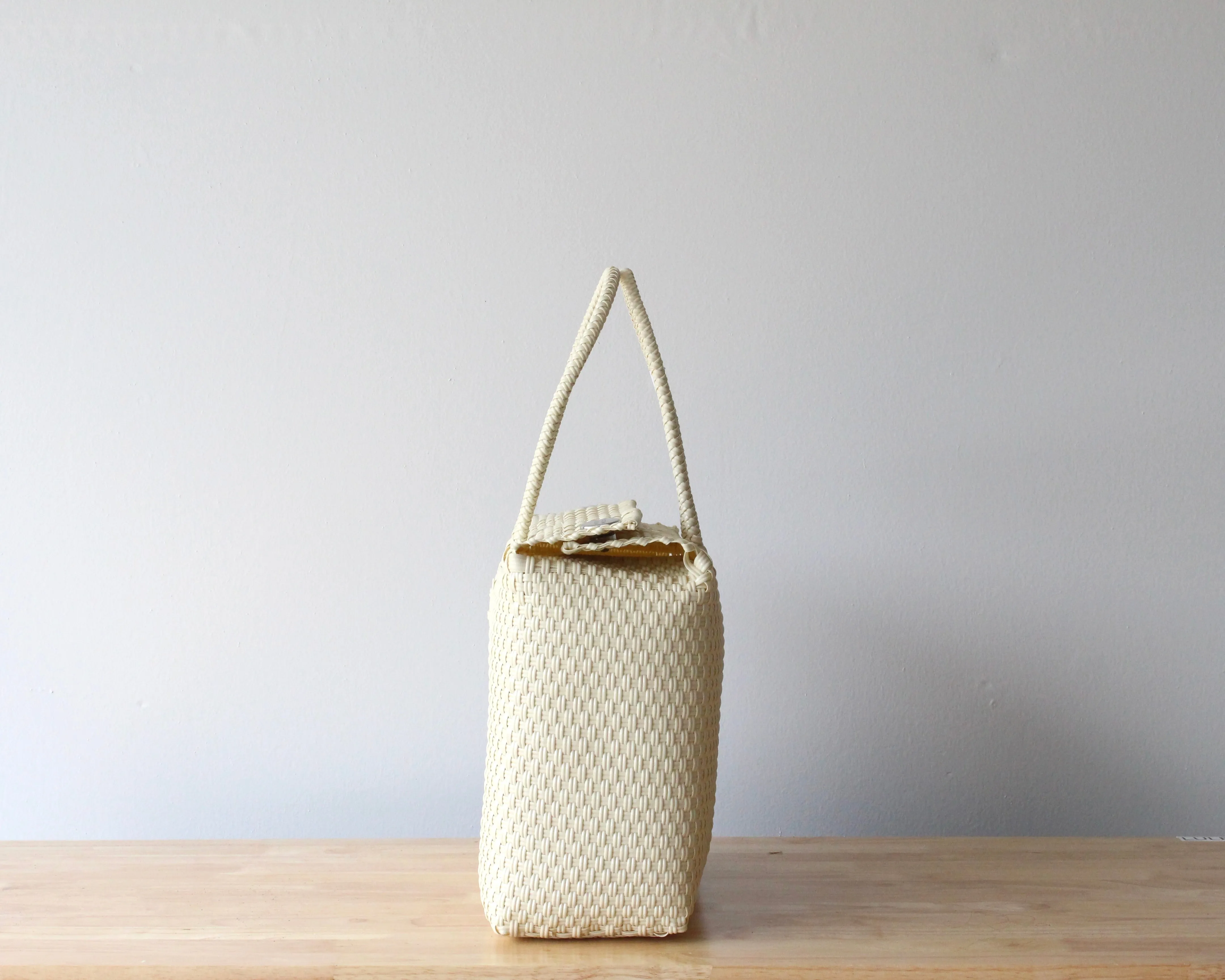 Beige Handmade Handbag by MexiMexi