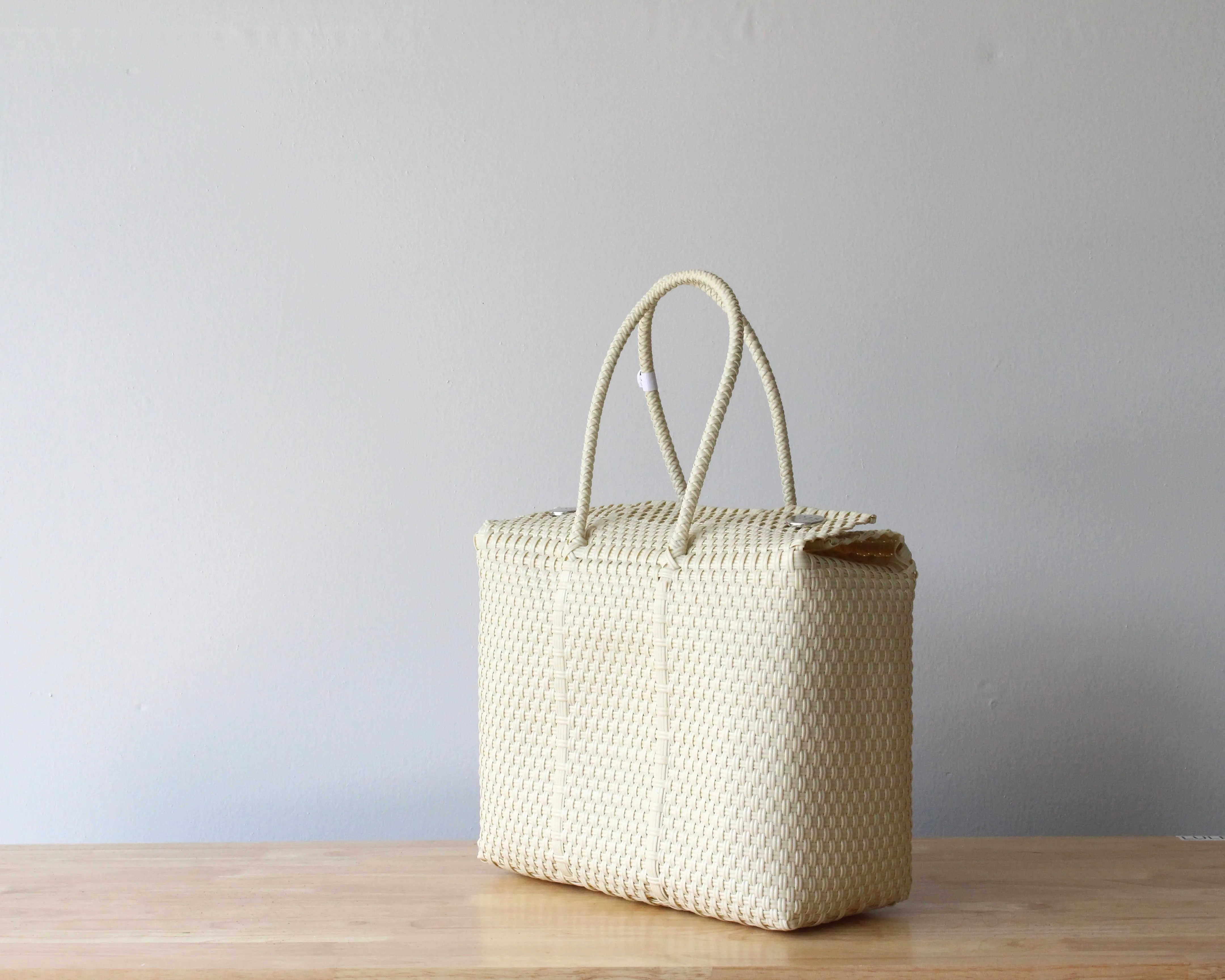 Beige Handmade Handbag by MexiMexi