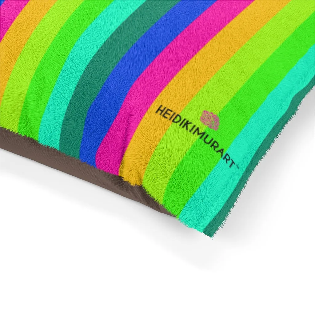 Best Rainbow Pet Bed, Gay Pride Dog Bed, Colorful Gay Friendly Dog Pet Accessories-Made in USA