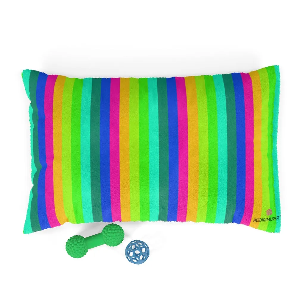 Best Rainbow Pet Bed, Gay Pride Dog Bed, Colorful Gay Friendly Dog Pet Accessories-Made in USA