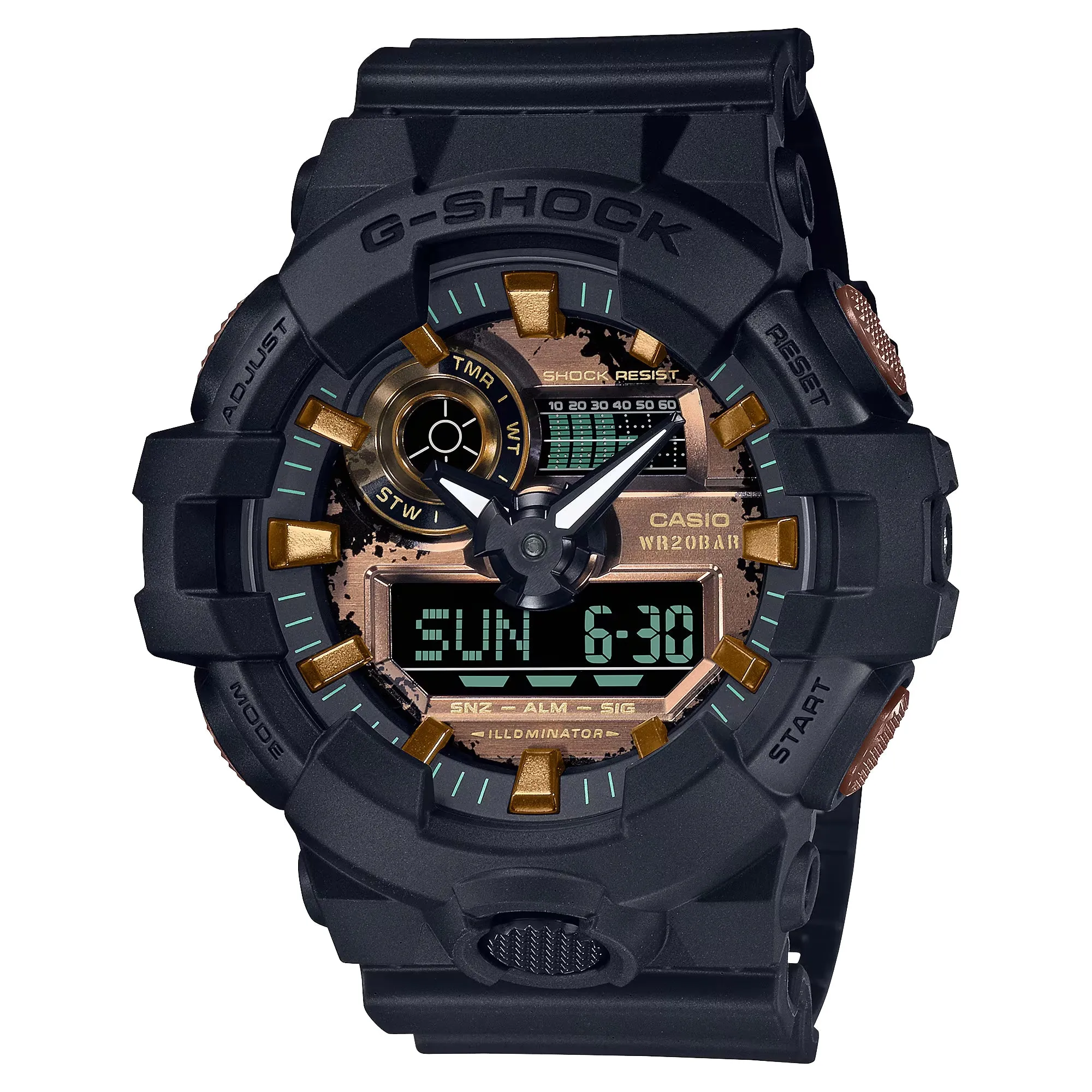 CASIO G-SHOCK Black & Rust Color GA700RC-1A Watch