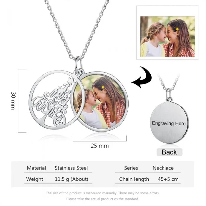 Christmas Tree Photo Necklace With Picture Inside-Best Jewelry For Christmas Gifts