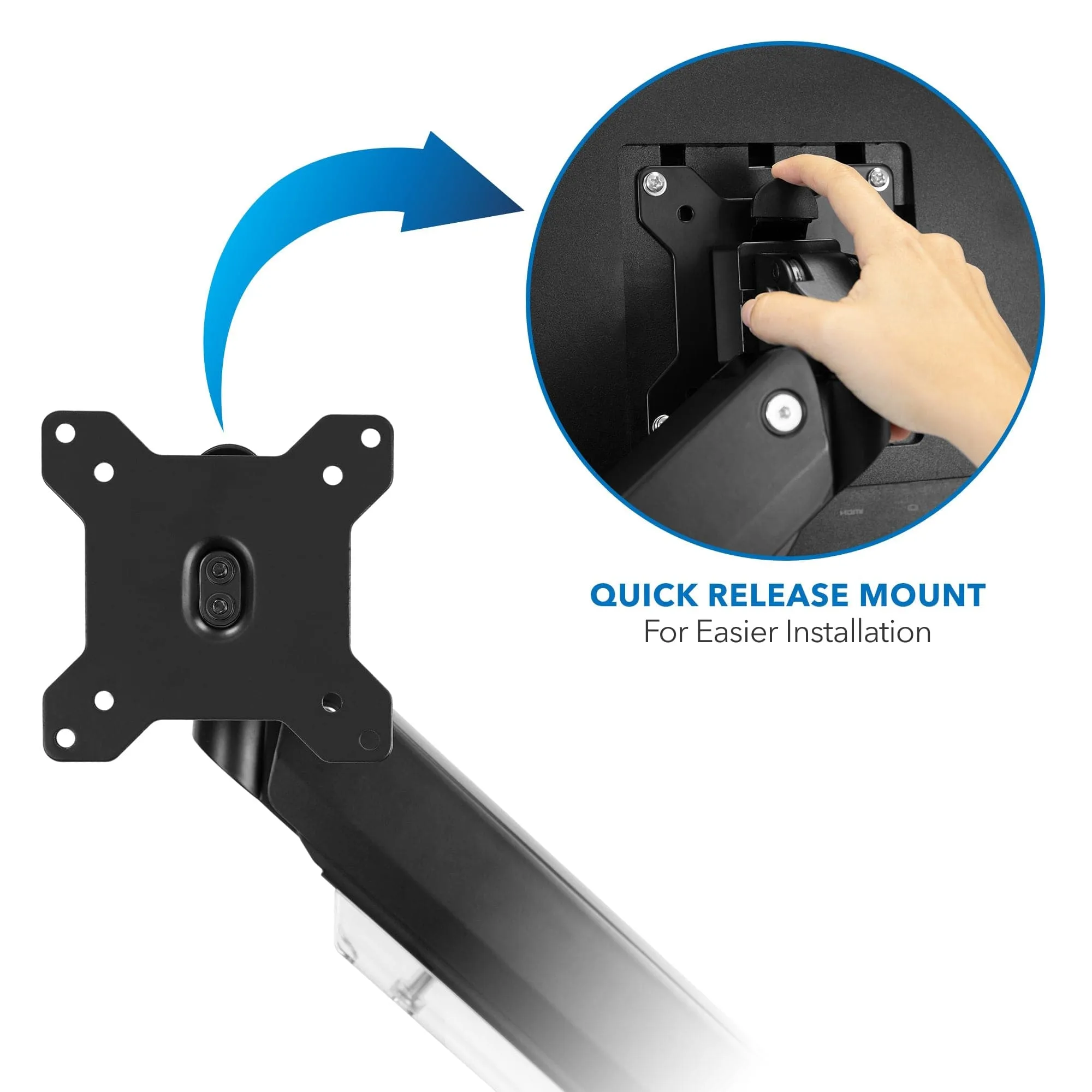 Dual Monitor Desk Mount w/ USB & Multimedia Ports