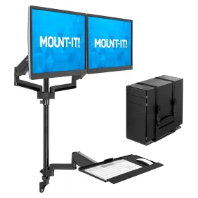 Dual Monitor Wall Mount Workstation