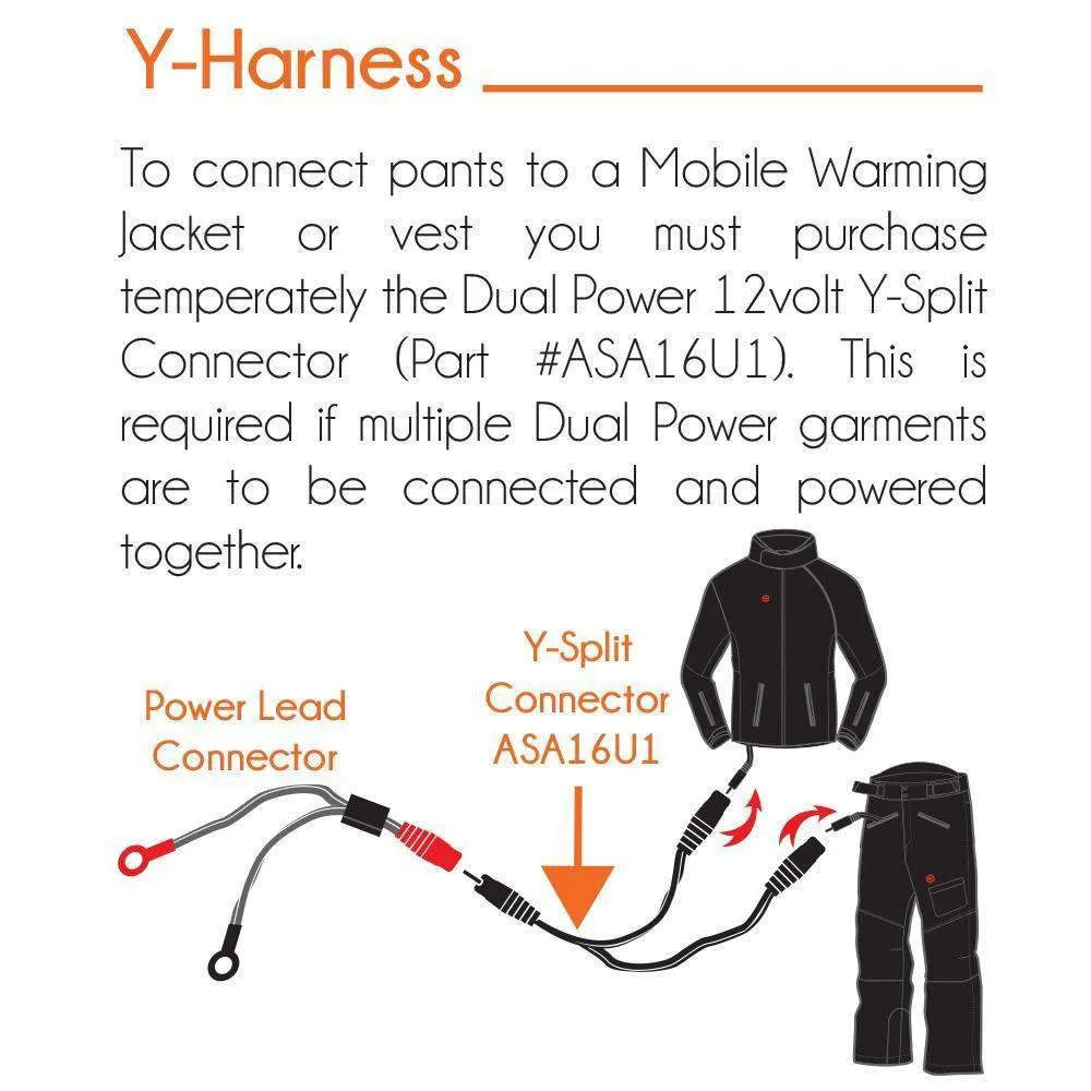 Dual Power 12volt Y-Split Connector