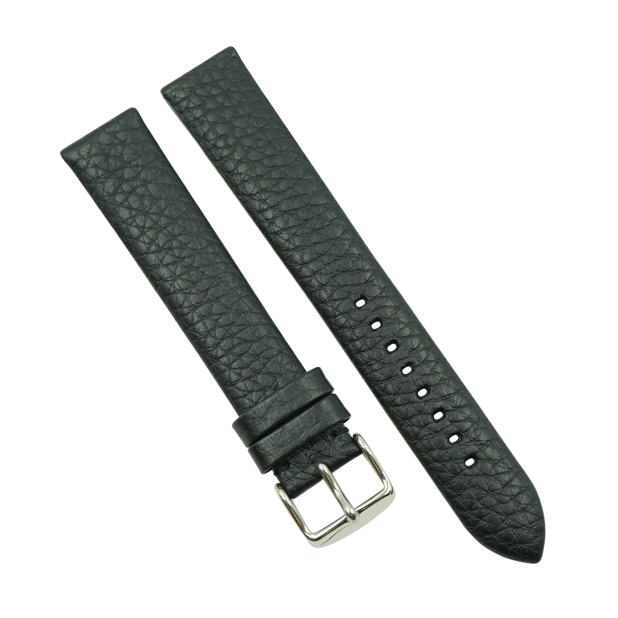 Extra-Long Genuine Crushed Leather Wacth Band Handmade in France