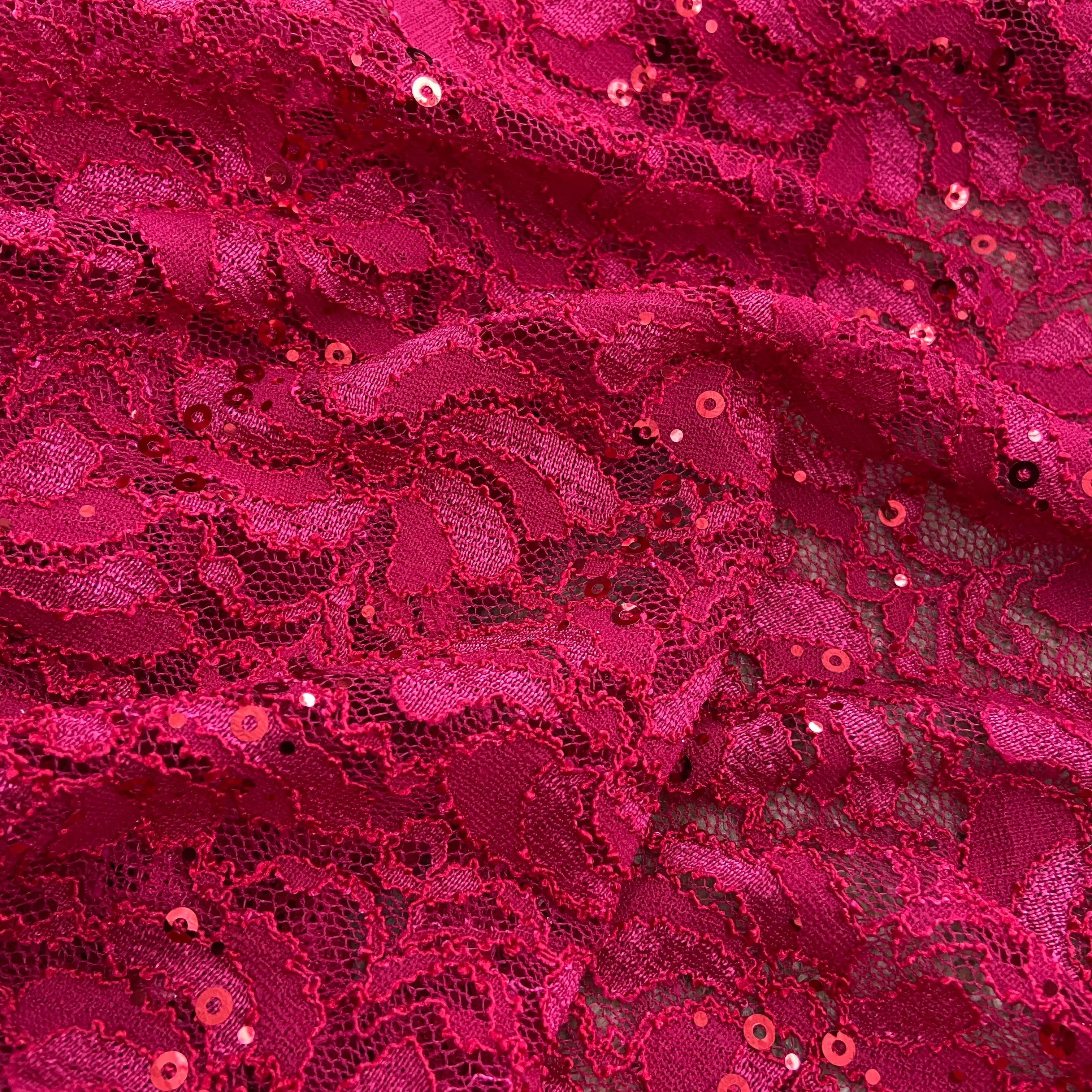 FS508_1 Floral Sequins Lace