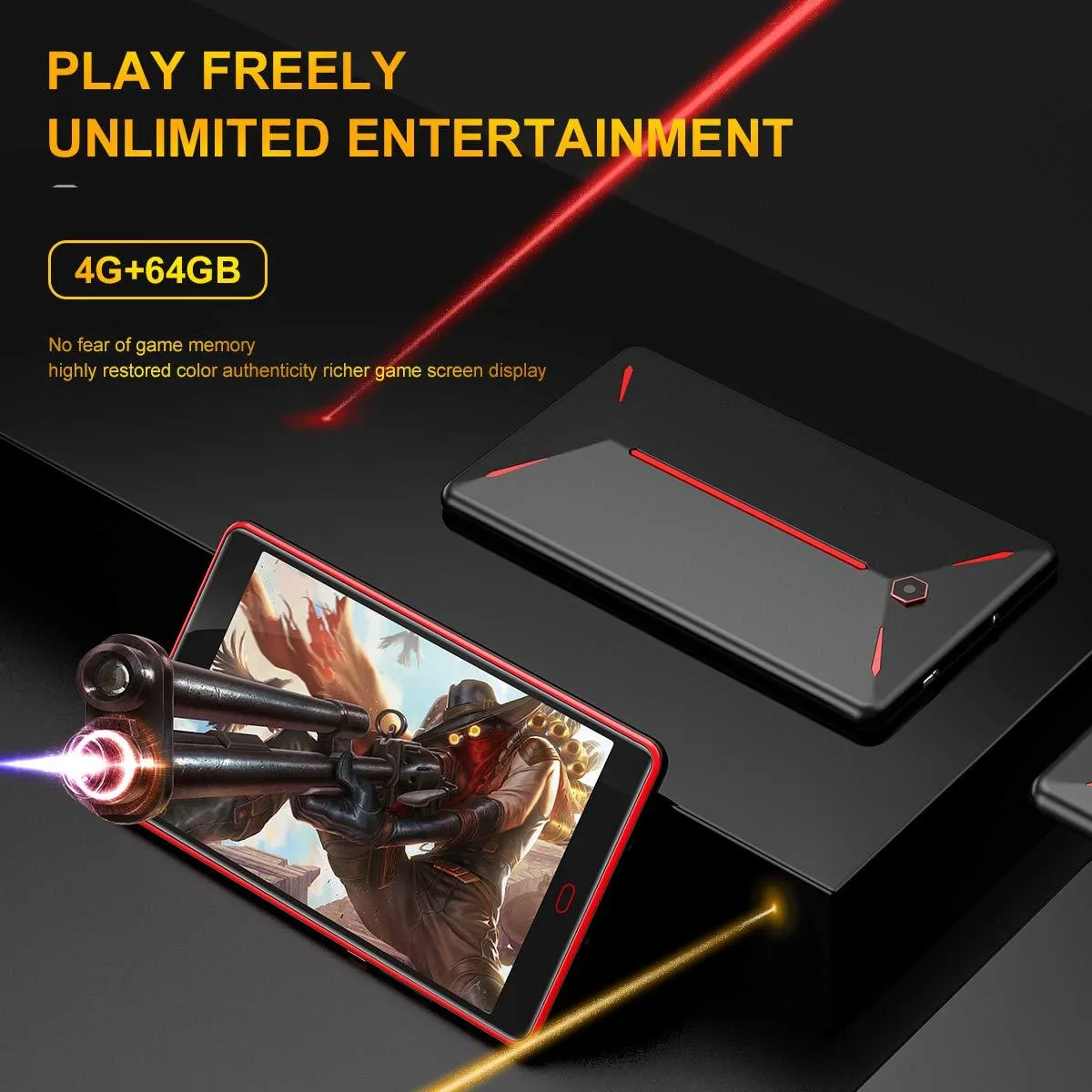 Gaming Tablet, Sysmarts G6 Pro 7" Android 8.0 Tablet PC for Games - (MTK6797 Helio X27, 10 Core, 4GB RAM   64GB ROM, 3G/4G, 1200x1920 FHD IPS, 5.0MP-8.0MP)