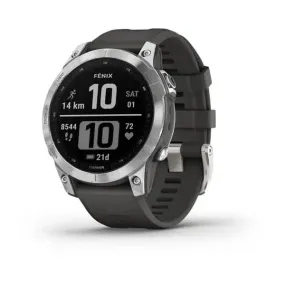 Garmin Fenix 7- Silver with Graphite Band