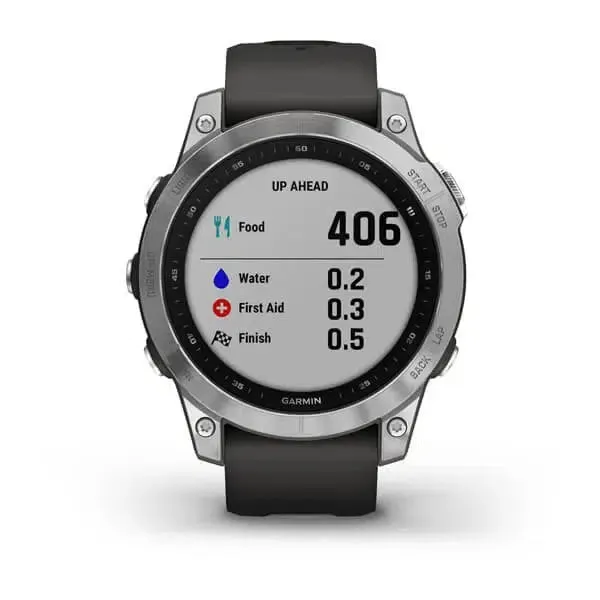 Garmin Fenix 7- Silver with Graphite Band