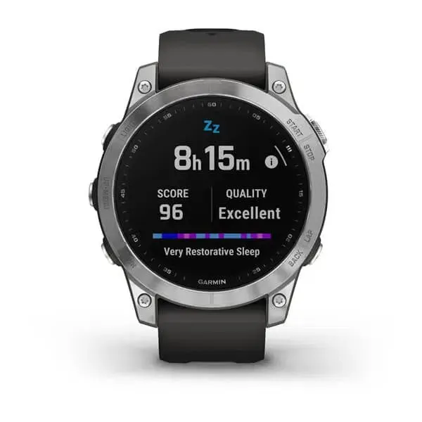 Garmin Fenix 7- Silver with Graphite Band