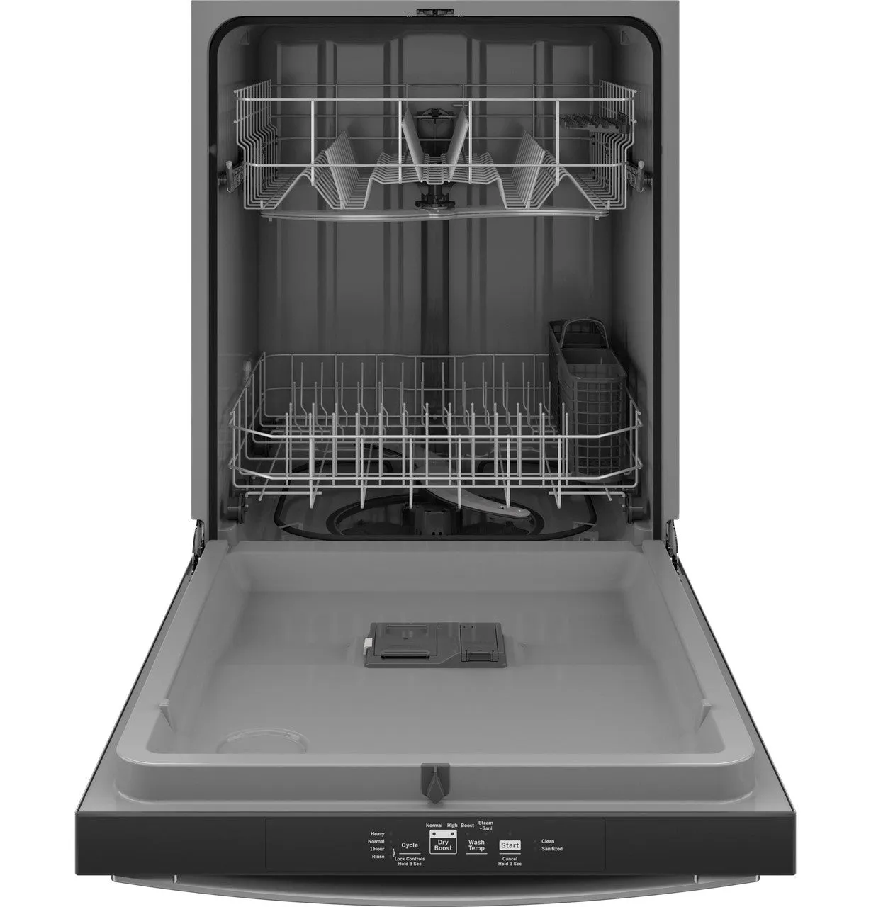 GE Top Control with Plastic Interior Dishwasher with Sanitize Cycle & Dry Boost