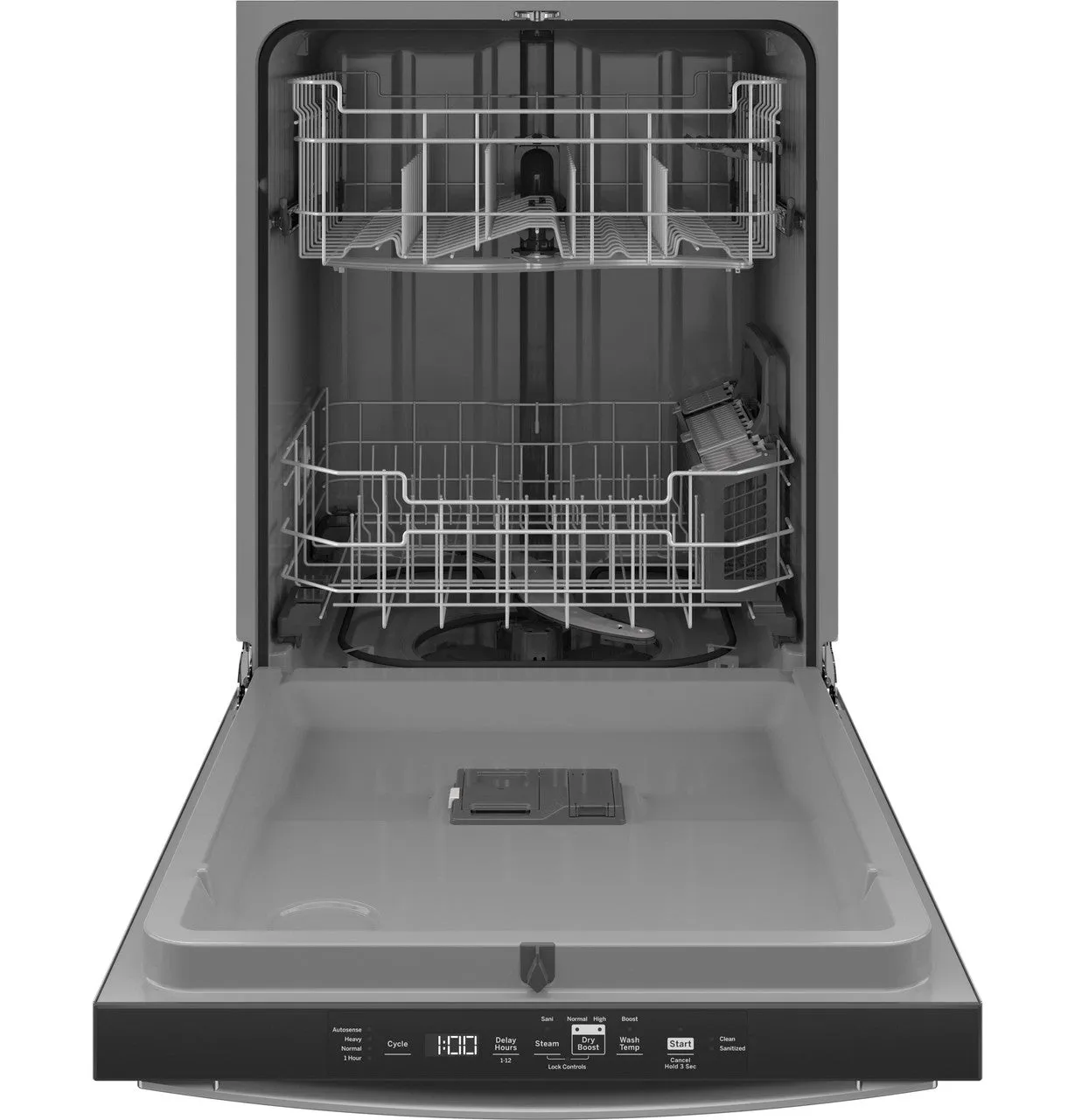 GE Top Control with Plastic Interior Dishwasher with Sanitize Cycle & Dry Boost