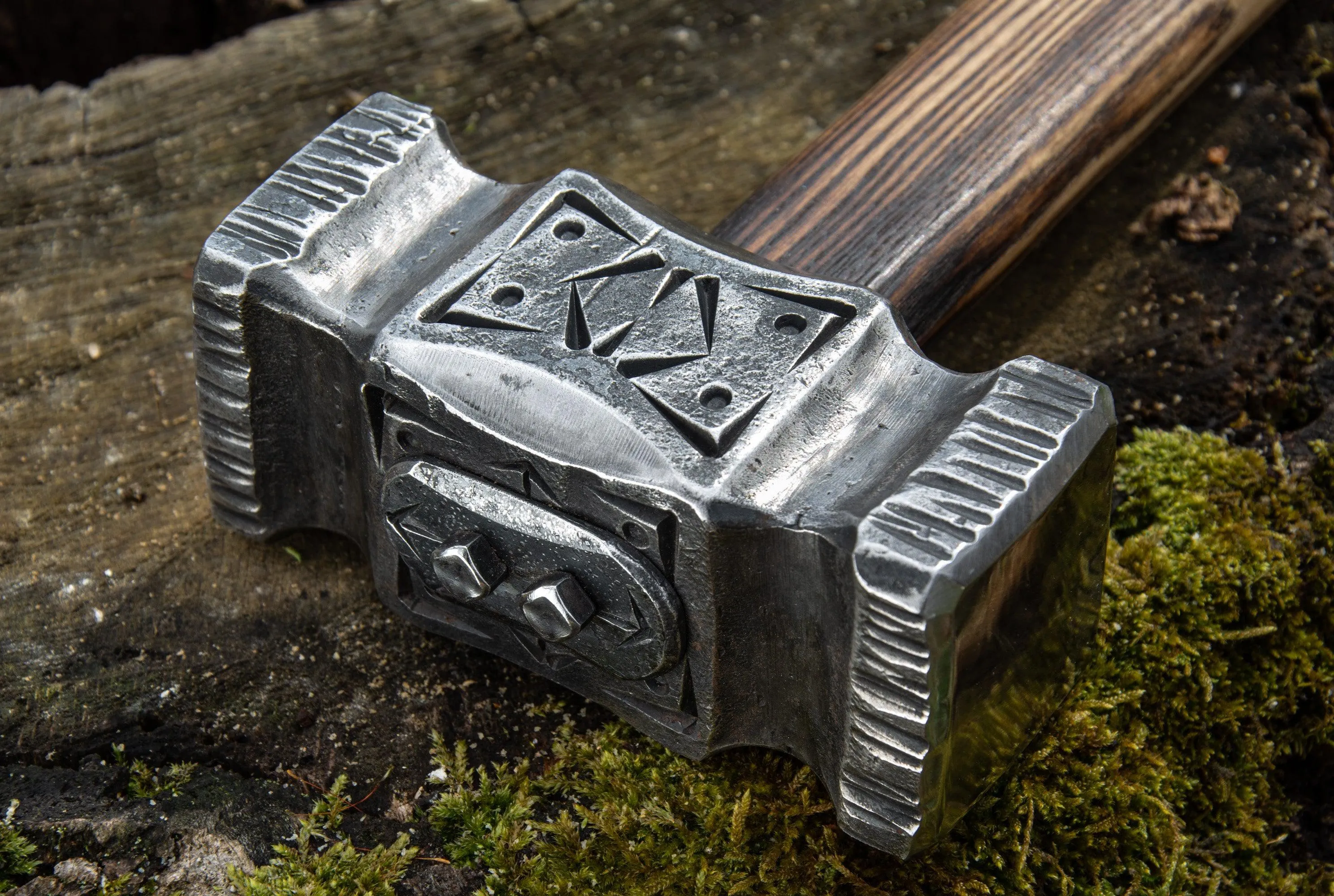 Hand-Forged Blacksmith Hammer Poseidon