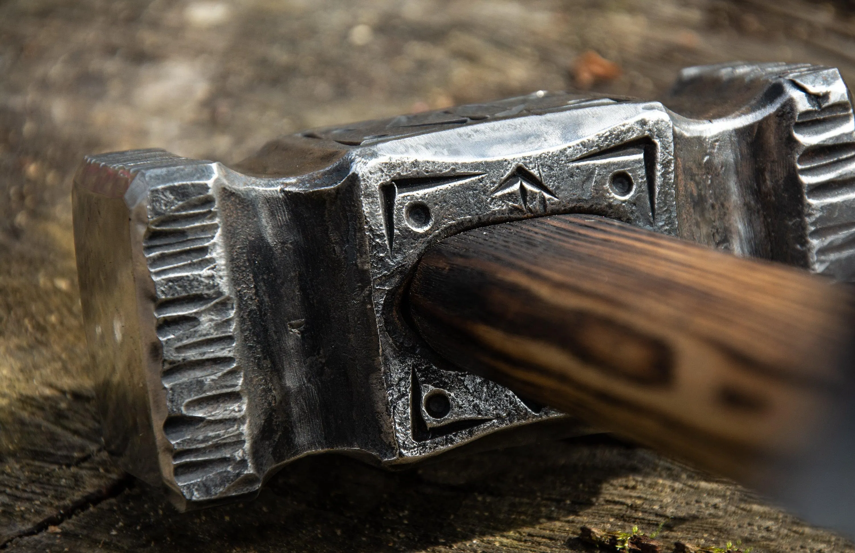 Hand-Forged Blacksmith Hammer Poseidon