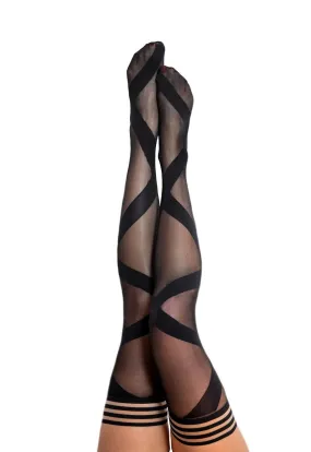 Jackie | Black Ballet Thigh-Highs | Petite to Plus Size