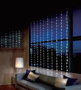 LED White Waterfall Curtain  (4x2m)