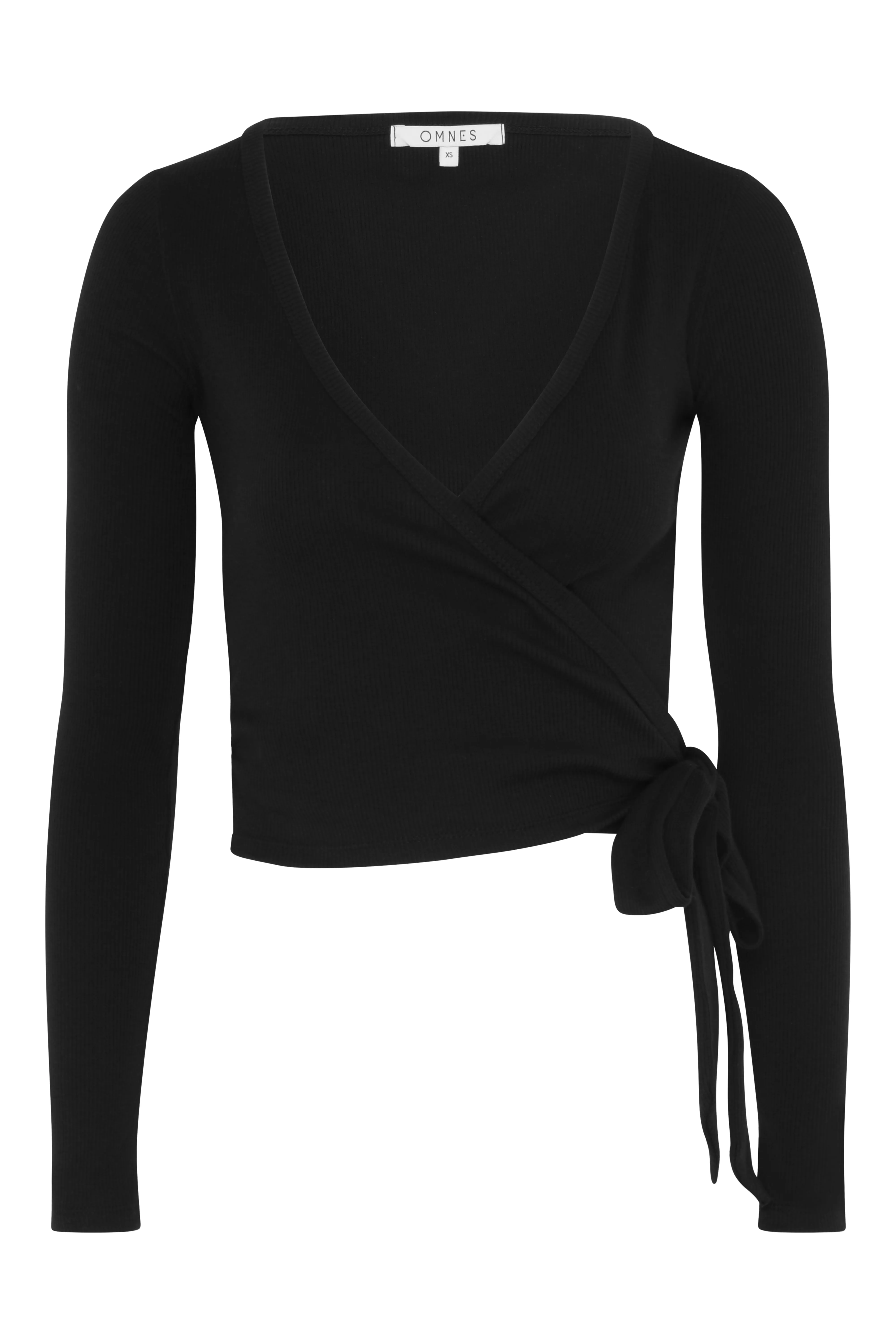 Napeta Ballet Wrap Top in Black