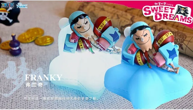 One Piece Anime Box Night Light Characters: Luffy, Zoro, Nami, Sanji, Chopper, Usopp, Franky, Robin, Brook - Figures Sweet Dream Series LED Ornament Surprise Toys Gift