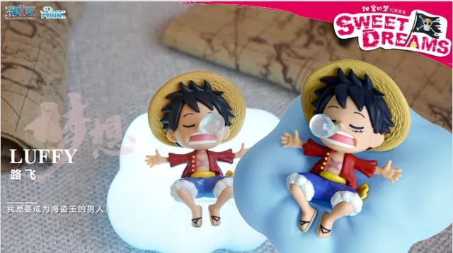 One Piece Anime Box Night Light Characters: Luffy, Zoro, Nami, Sanji, Chopper, Usopp, Franky, Robin, Brook - Figures Sweet Dream Series LED Ornament Surprise Toys Gift