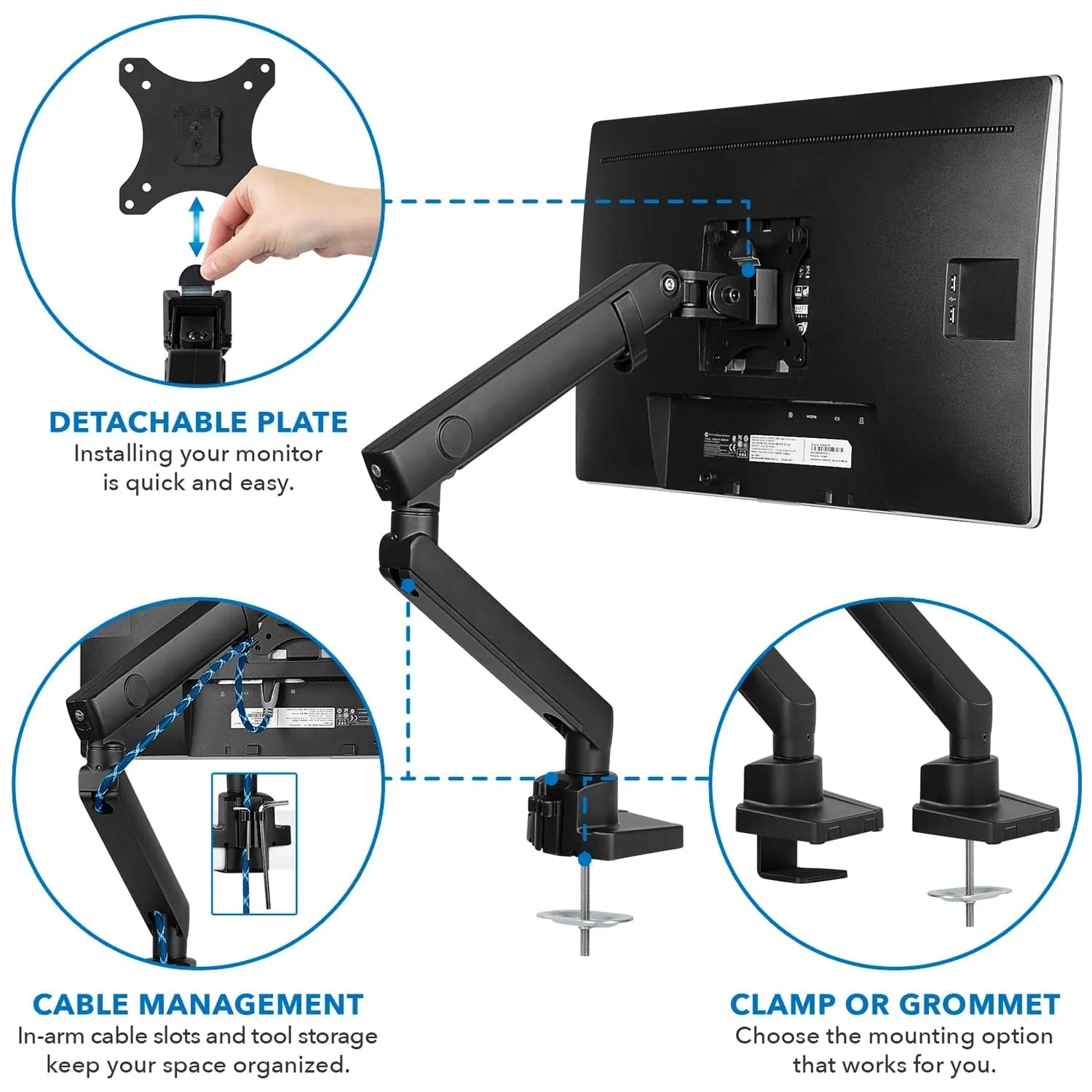 Single Monitor Desk Mount