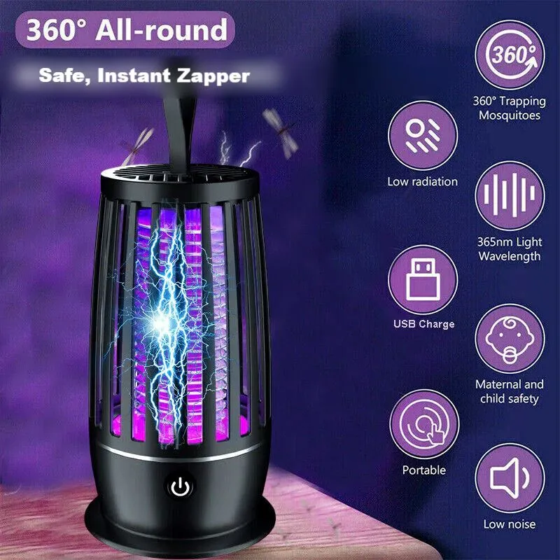 SMAXPro™ LED Rechargeable Mosquito Killer: Electric Bug Zapper Lamp