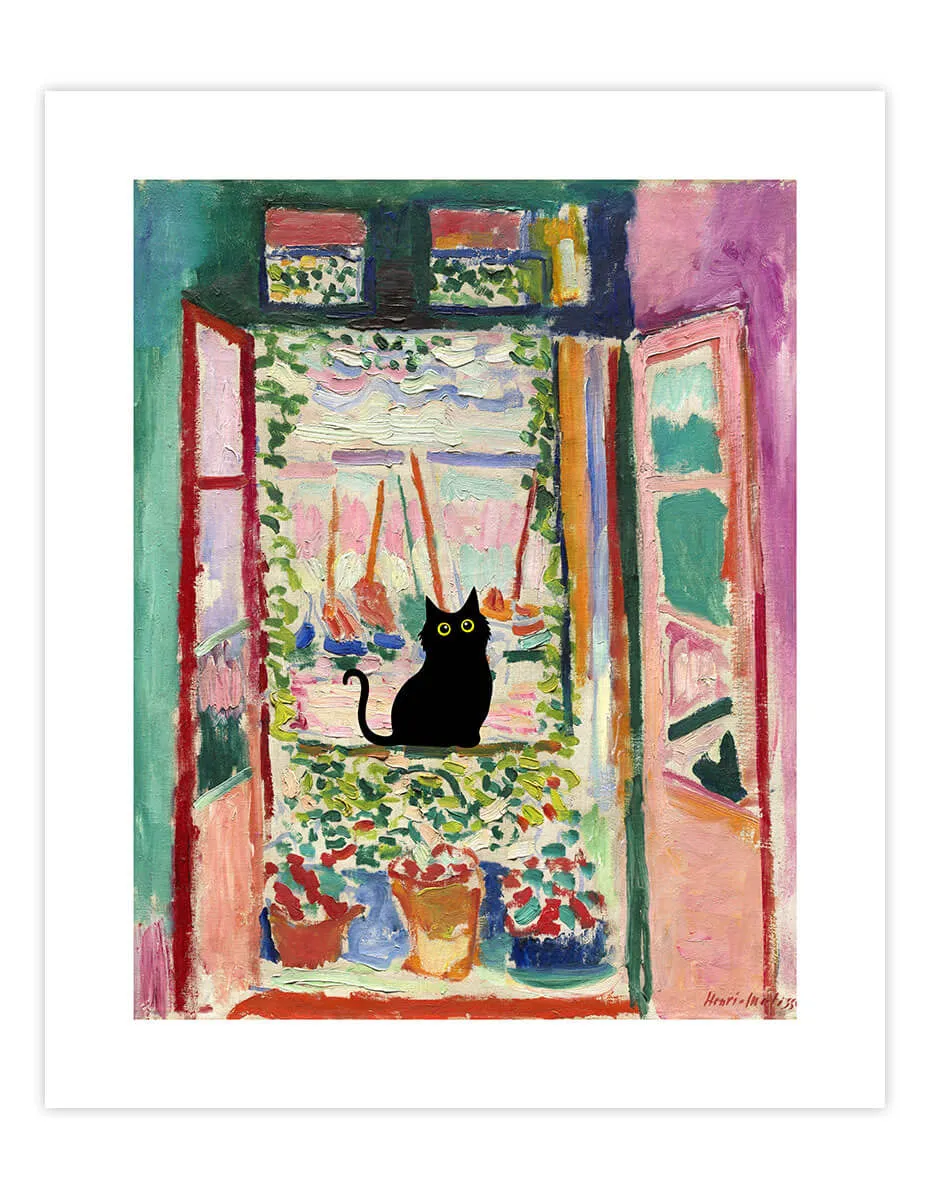 The Open Window Little Black Cat