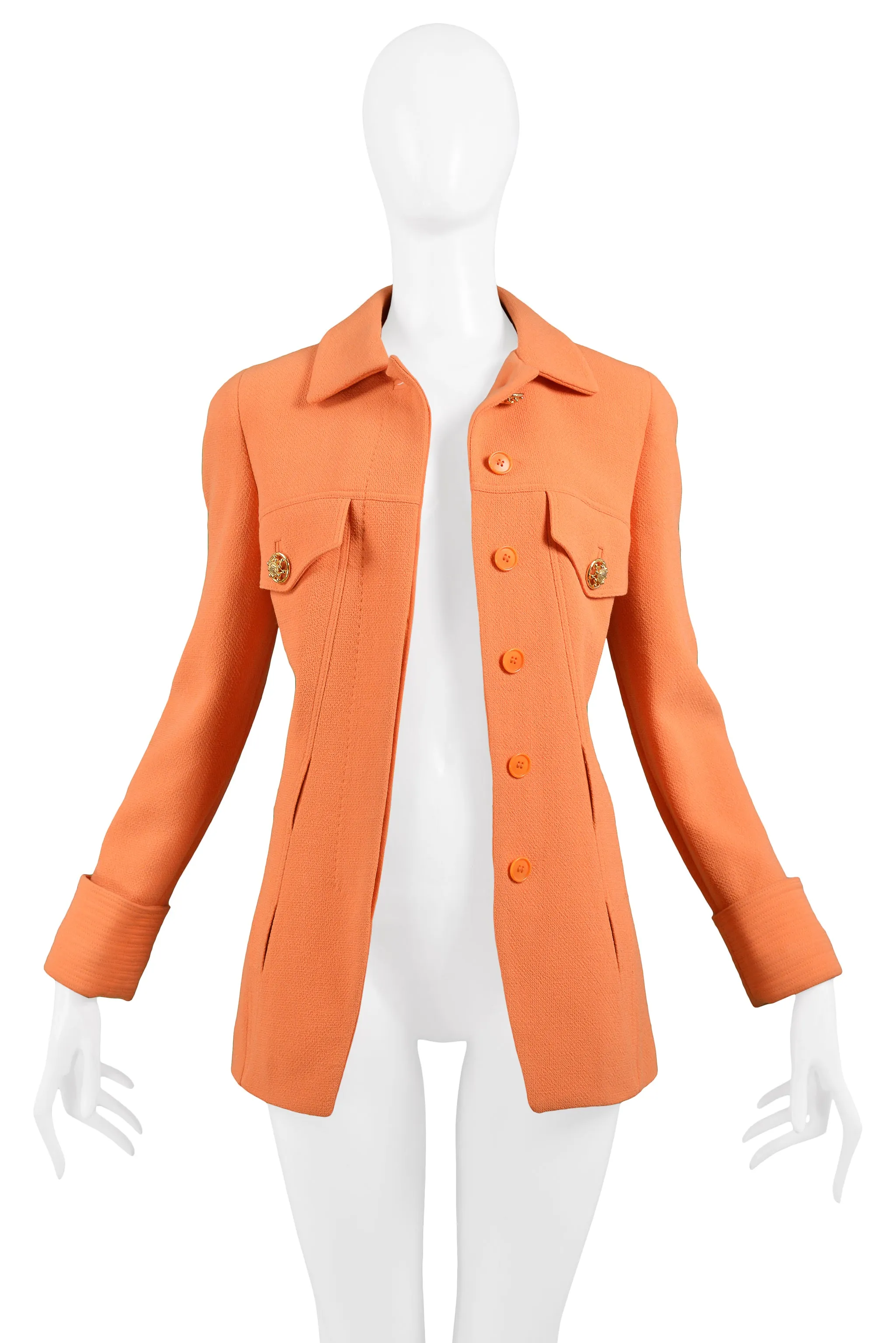 VERSACE ORANGE BLAZER JACKET 1991