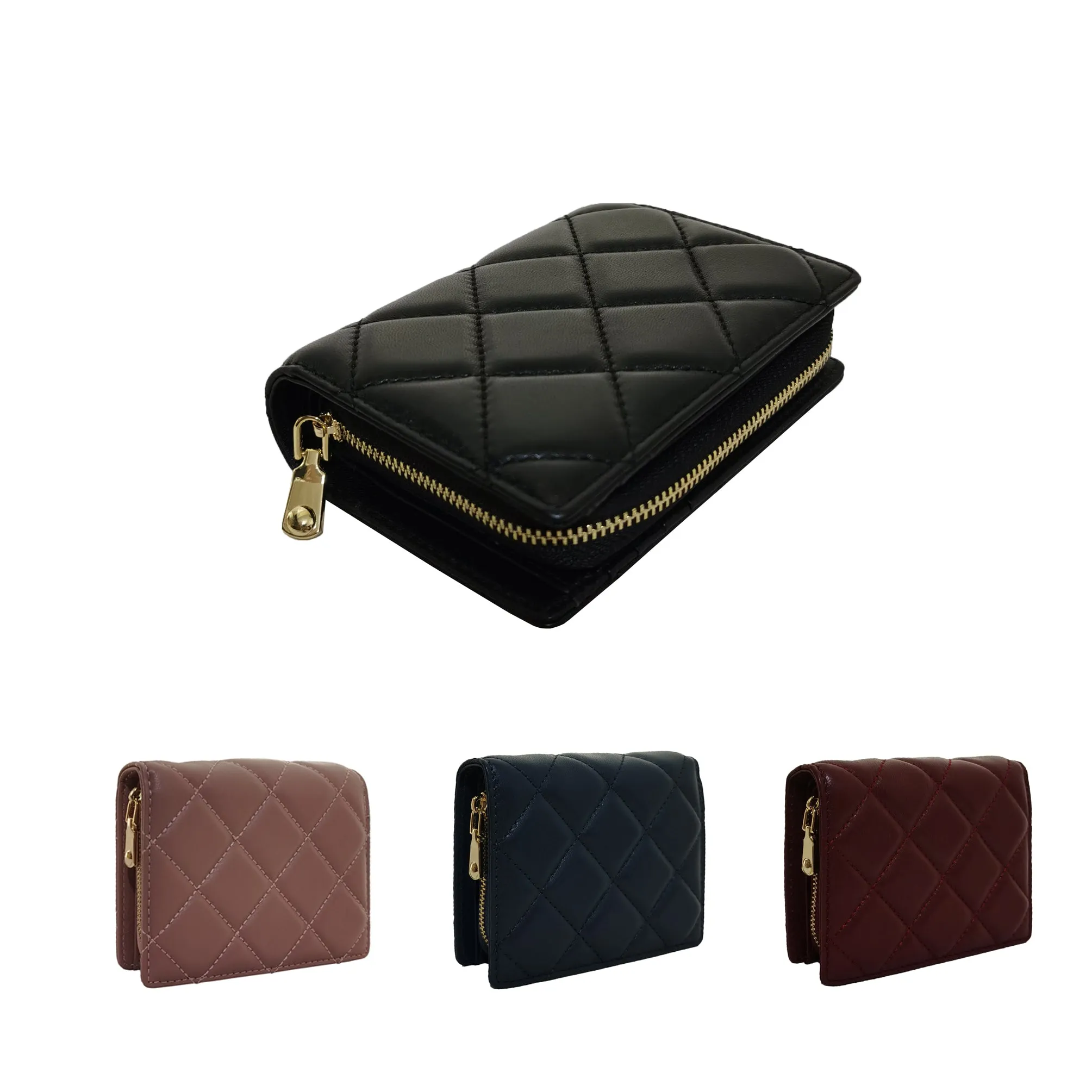 Women's lambskin leather short wallet/purse Vyar design