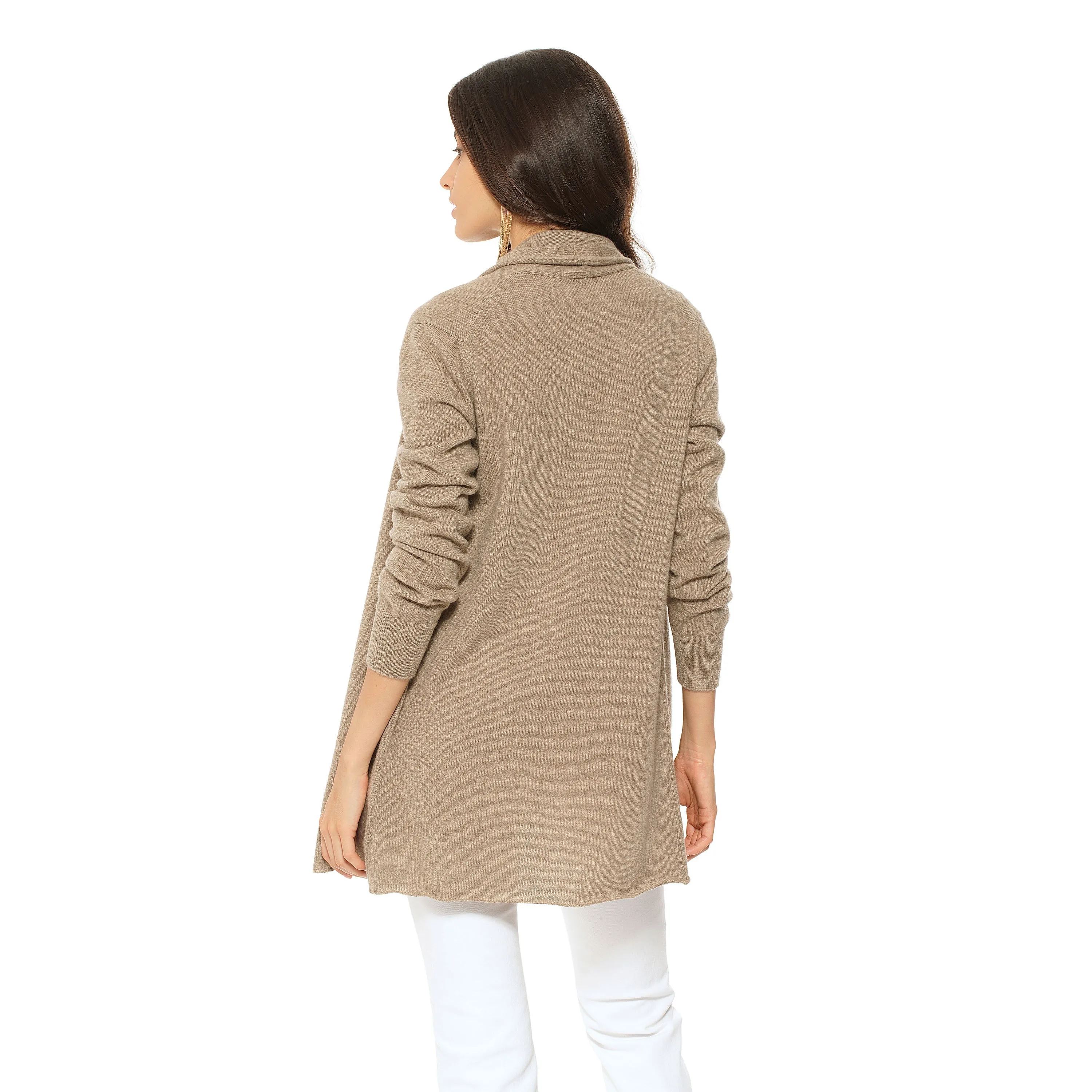 Women's Pure Cashmere Open Front Cardigan