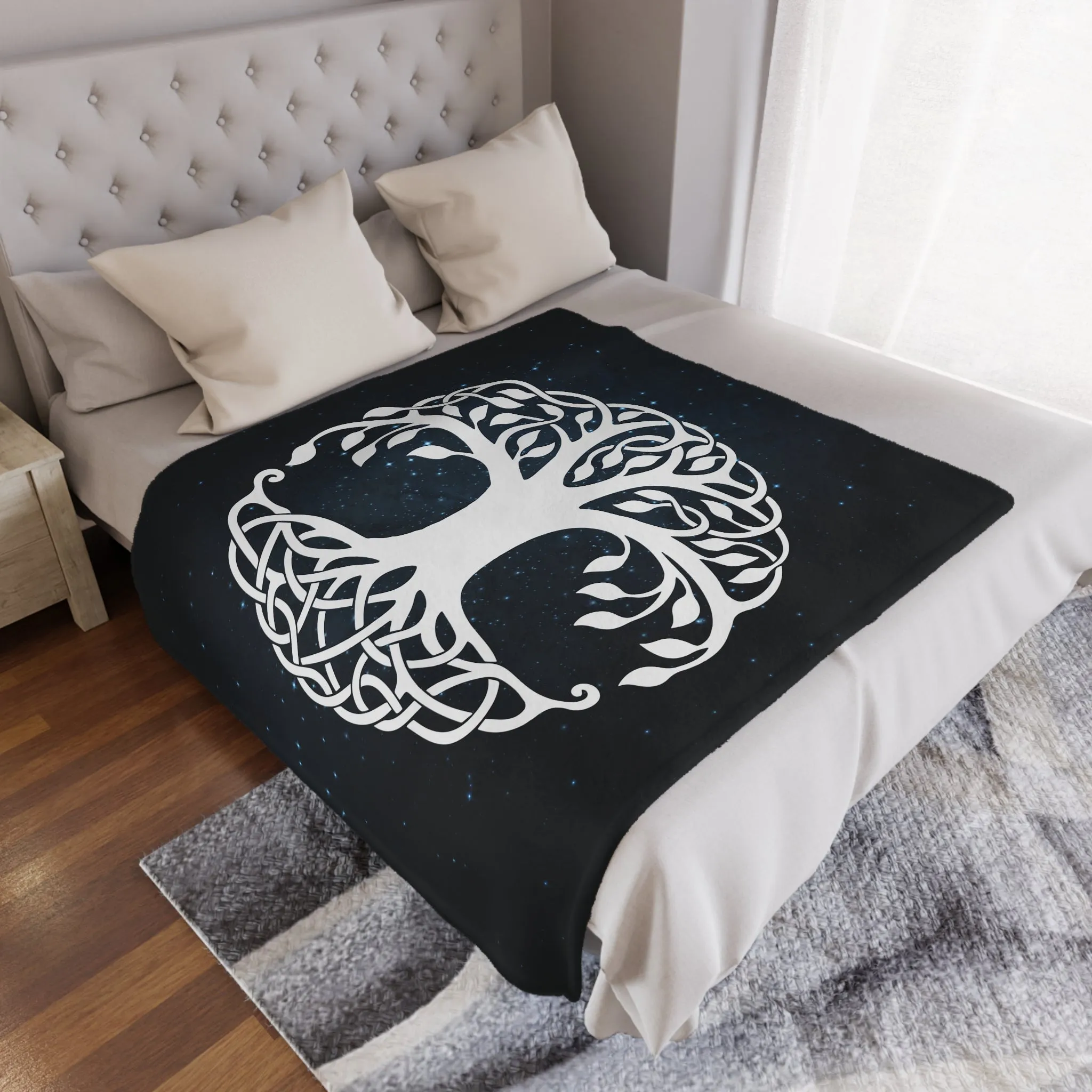 Yggdrasil World Tree of Life Velveteen Plush Throw Blanket